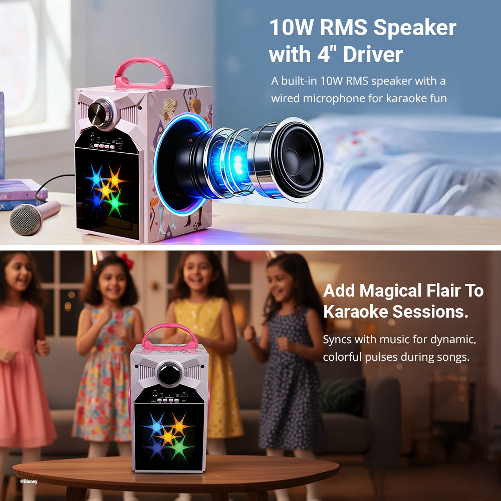 Disney Frozen LED Karaoke Speaker With Microphone
