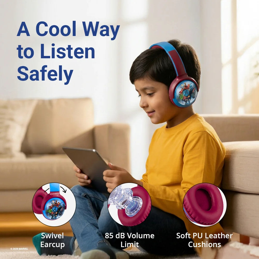Marvel Avengers Bluetooth Headphones with Swivel Cups