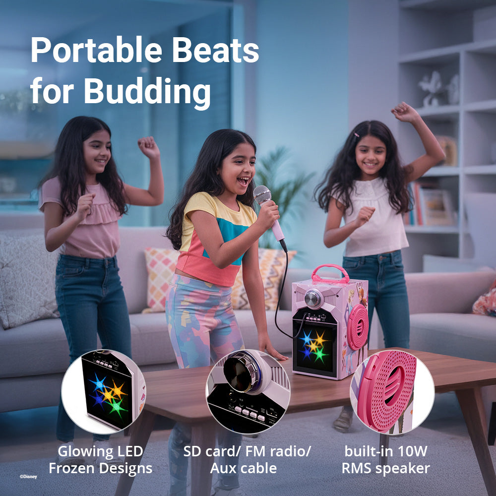 Disney Frozen LED Karaoke Speaker With Microphone