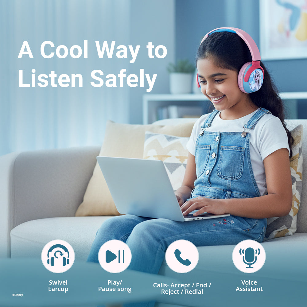 Disney Frozen Bluetooth Headphones with Swivel Cups