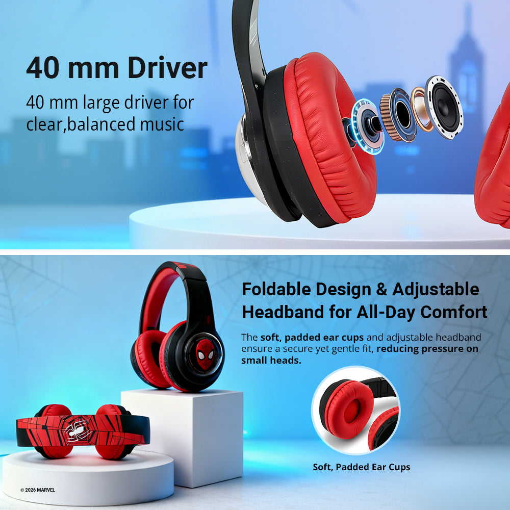 Marvel Spider-Man 3D Bluetooth Headphones