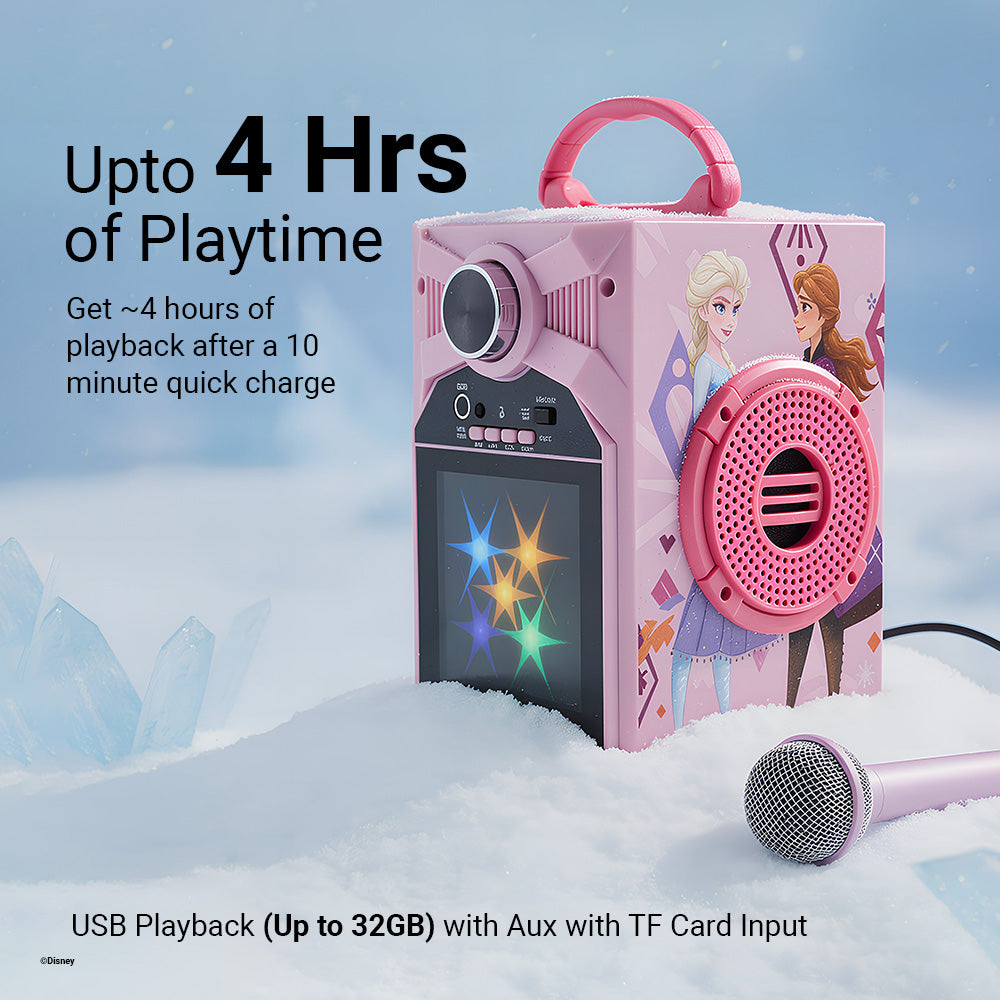 Disney Frozen LED Karaoke Speaker With Microphone