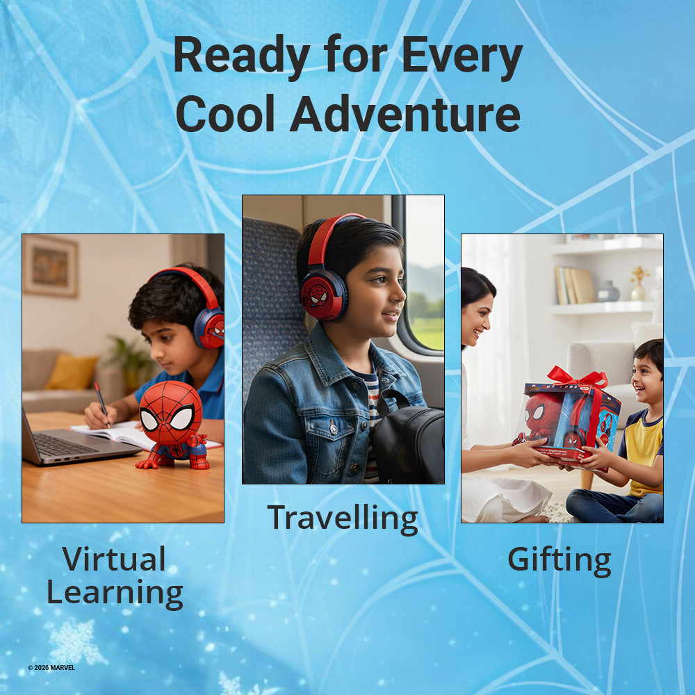Marvel Spider-Man Bluetooth Headphone with Mood Light Gift Set
