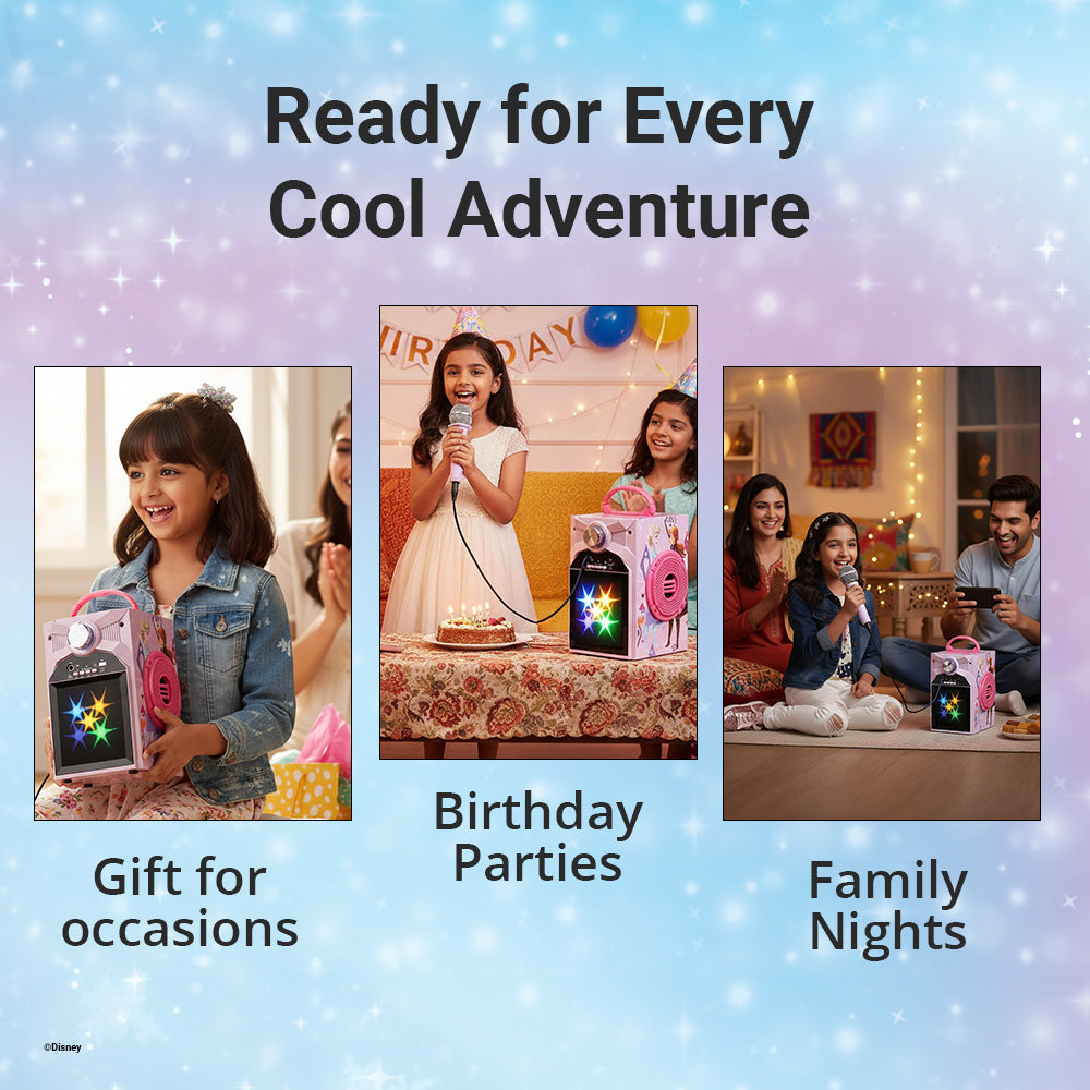 Disney Frozen LED Karaoke Speaker With Microphone