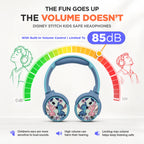 Disney Stitch kids safe headphones with built-in volume control limited to 85 dB
