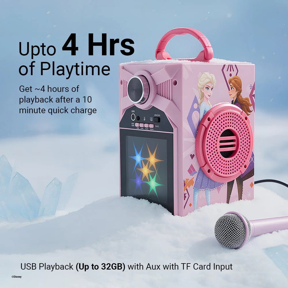 Disney Frozen LED Karaoke Speaker With Microphone