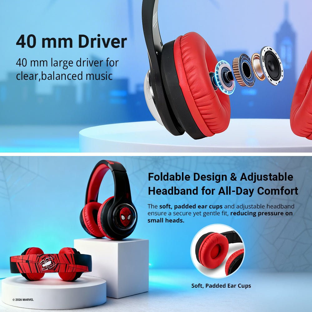 Marvel Spider-Man 3D Bluetooth Headphones - ANT