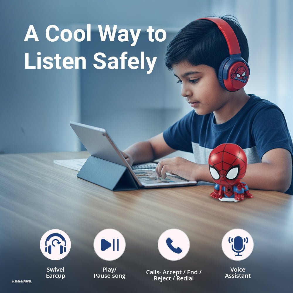 Marvel Spider-Man Bluetooth Headphone with Mood Light Gift Set - ANT