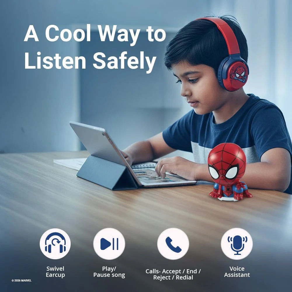Marvel Spider-Man Bluetooth Headphone with Mood Light Gift Set
